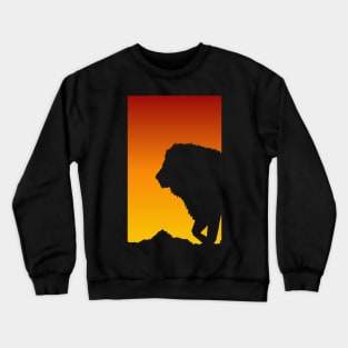 Sunset Lion Design - King of the Jungle Big Cat Lion Art Lion Lover Crewneck Sweatshirt